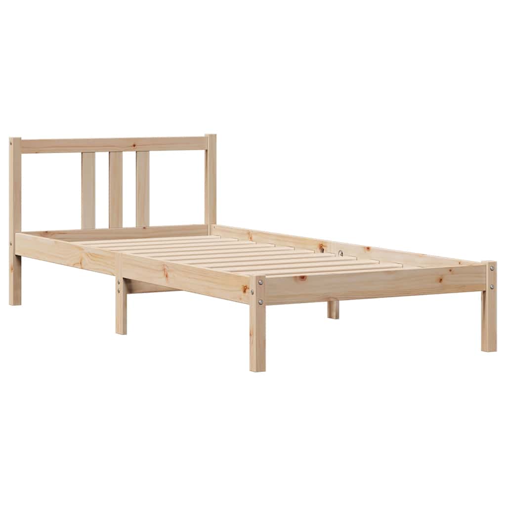 Bed Frame without Mattress 90x190 cm Single Solid Wood Pine