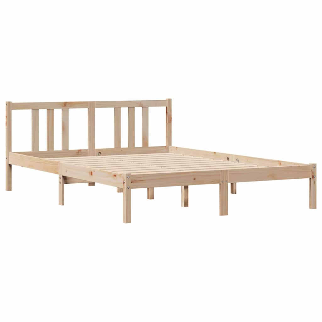 Bed Frame without Mattress 120x200 cm Solid Wood Pine