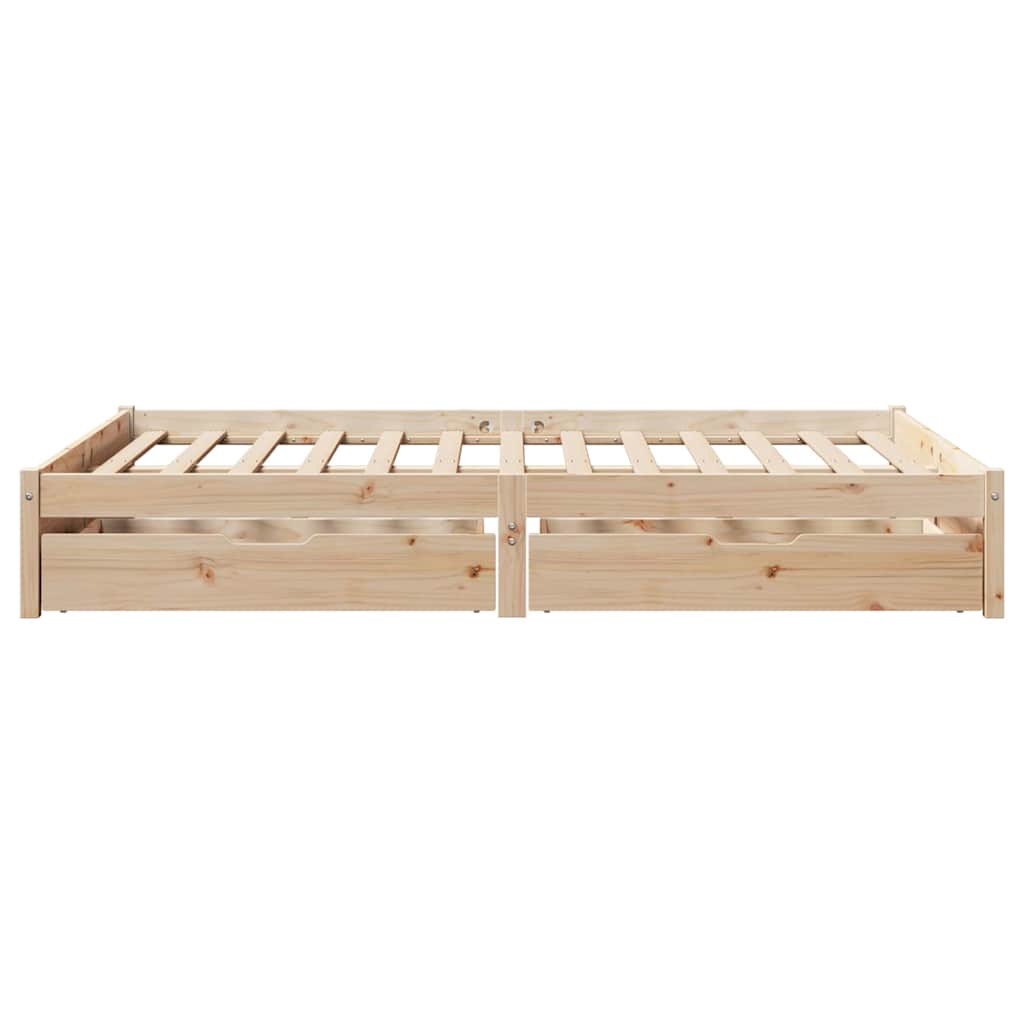 Bed Frame without Mattress 140x190 cm Solid Wood Pine