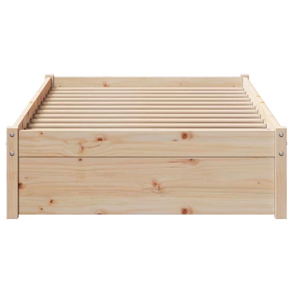 Bed Frame without Mattress 90x200 cm Solid Wood Pine