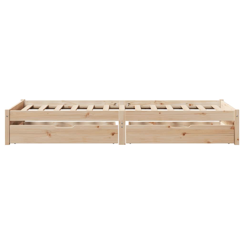 Bed Frame without Mattress 90x200 cm Solid Wood Pine