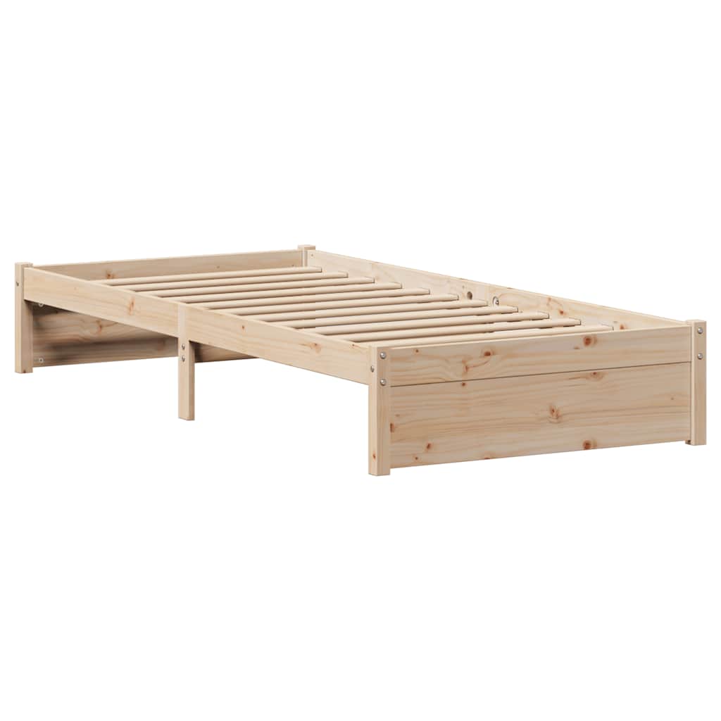 Bed Frame without Mattress 90x200 cm Solid Wood Pine