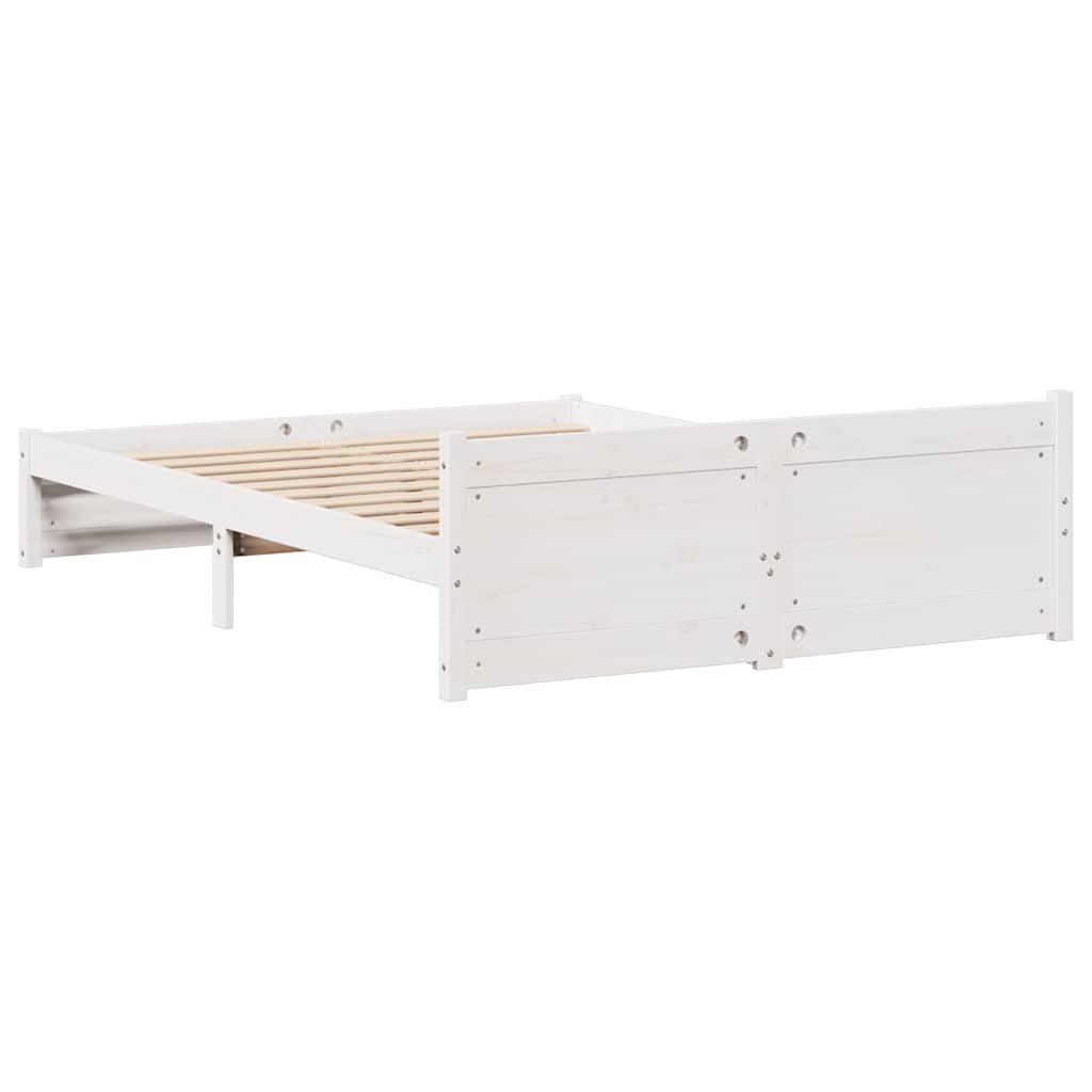 Bed Frame without Mattress White 100x200 cm Solid Wood Pine