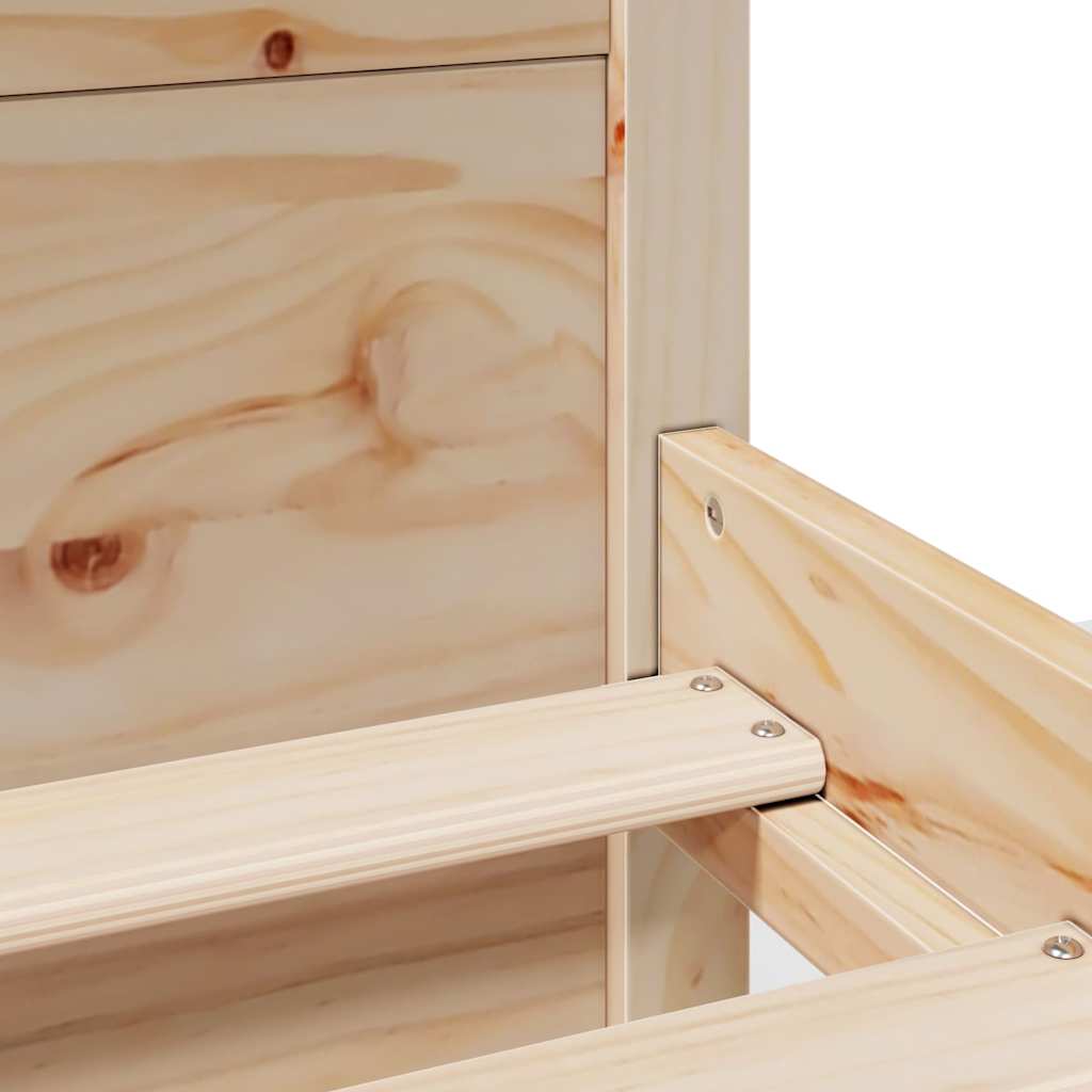 Bed Frame without Mattress 200x200 cm Solid Wood Pine