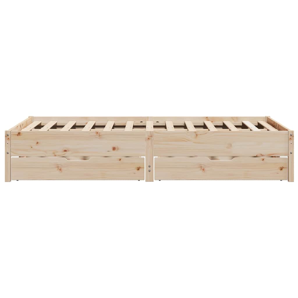 Bed Frame without Mattress 120x190 cm Small Double Solid Wood Pine