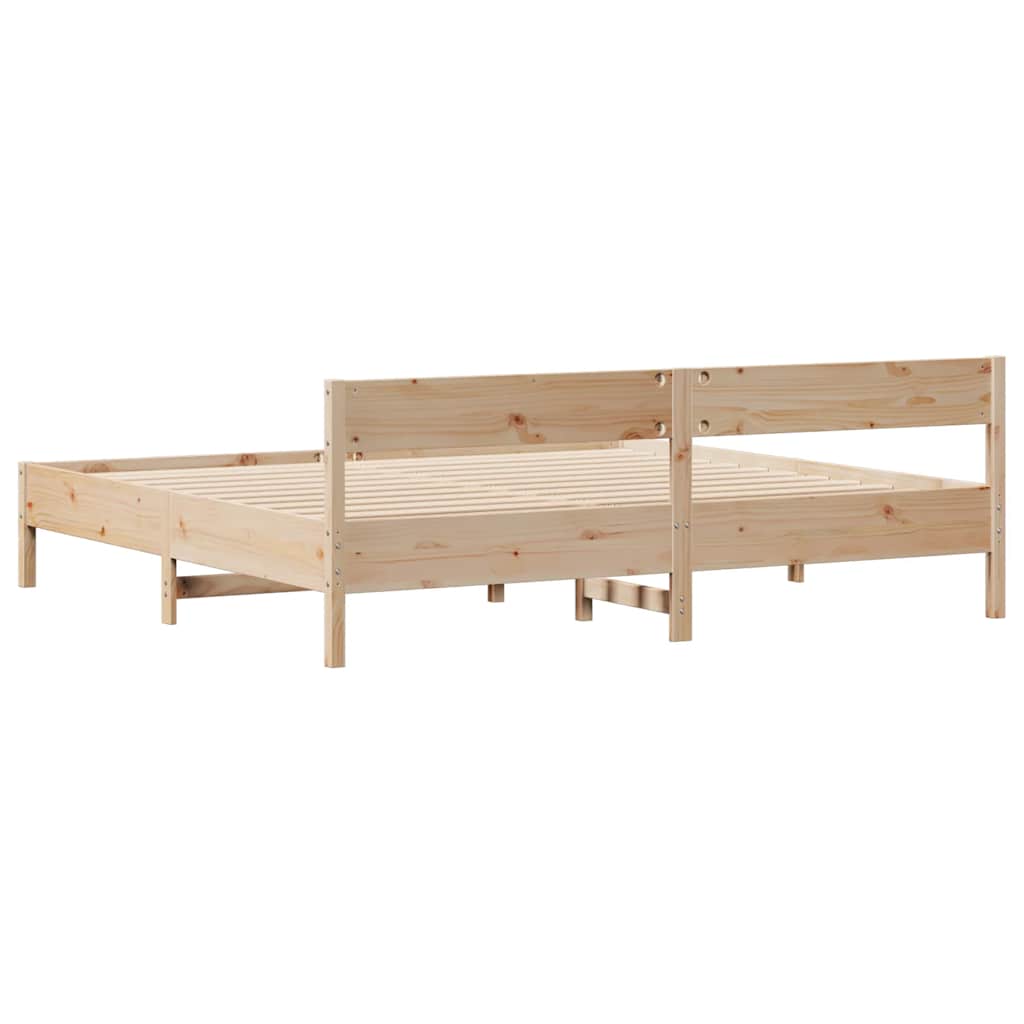 Bed Frame without Mattress 160x200 cm Solid Wood Pine