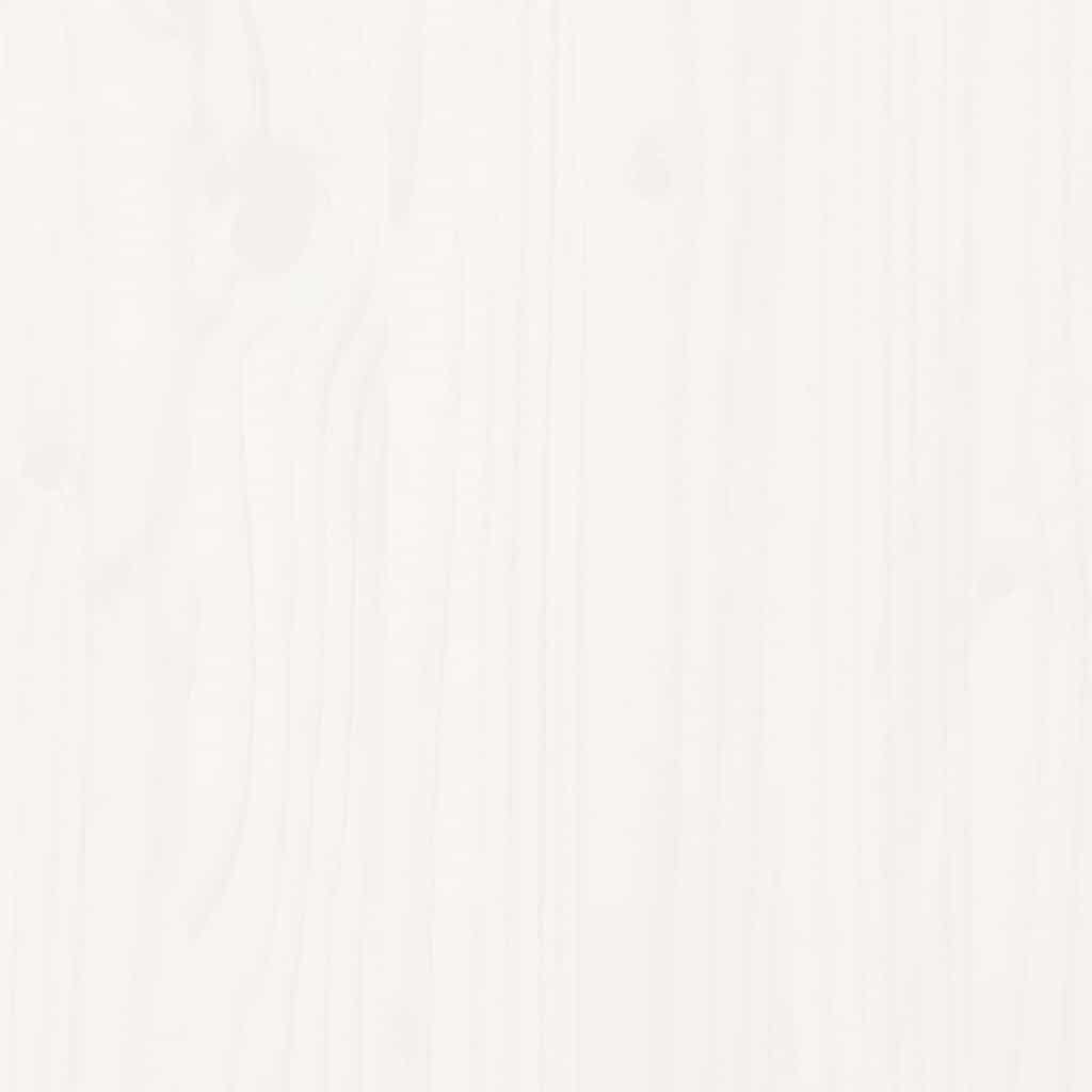 Bed Frame without Mattress White 200x200 cm Solid Wood Pine