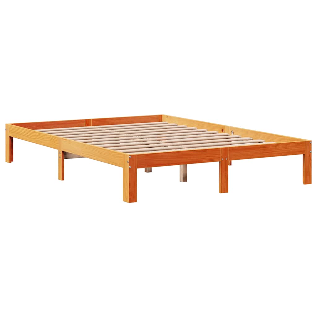 Bed Frame with Drawers without Mattress Wax Brown 135x190 cm Double