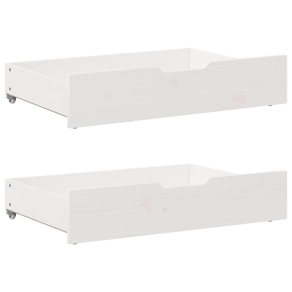 Bed Frame with Drawers without Mattress White 90x190 cm Single