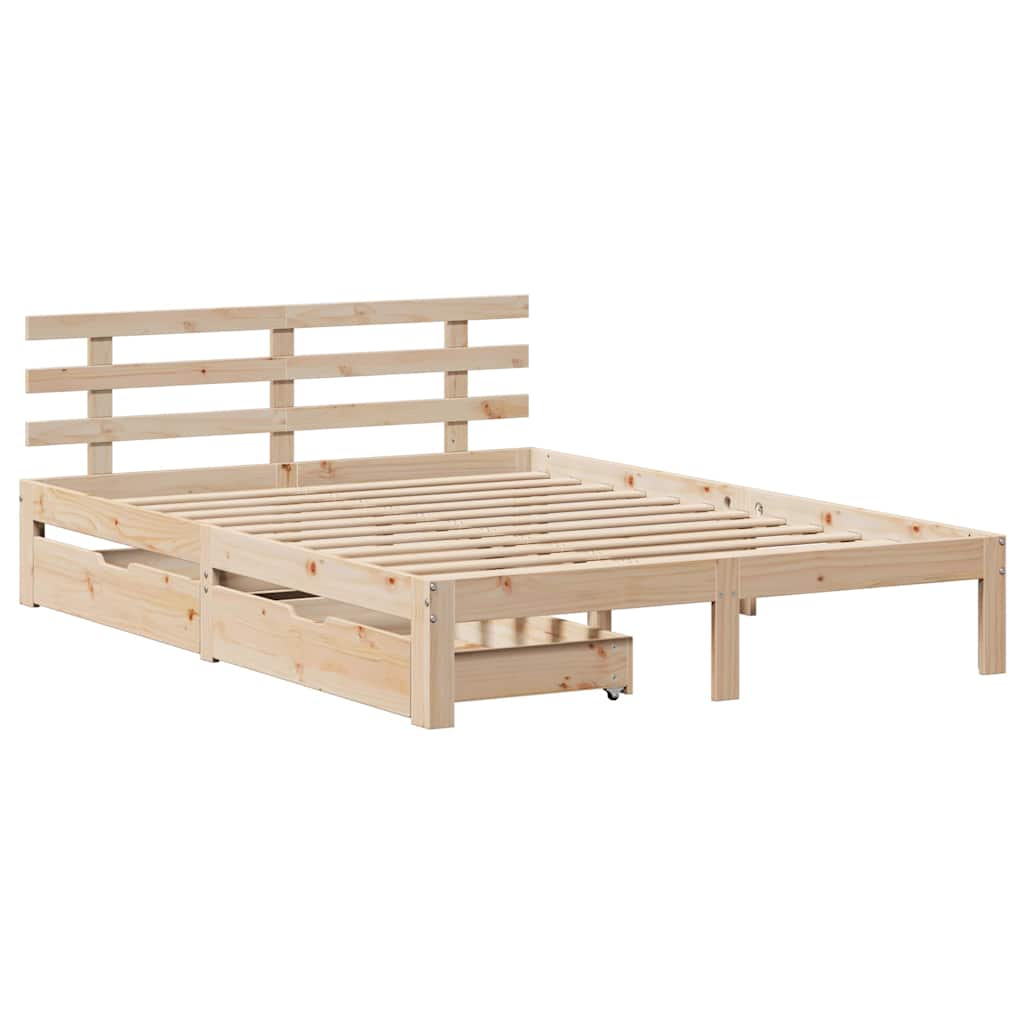 Bed Frame with Drawers without Mattress 135x190 cm Double