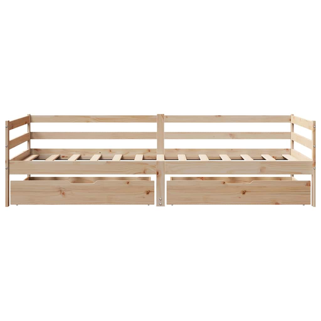 Daybed with Drawers without Mattress 80x200 cm Solid Wood