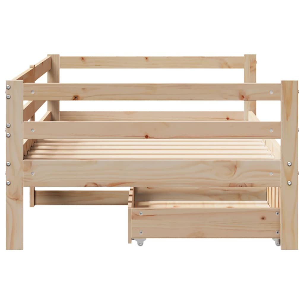 Daybed with Drawers without Mattress 80x200 cm Solid Wood