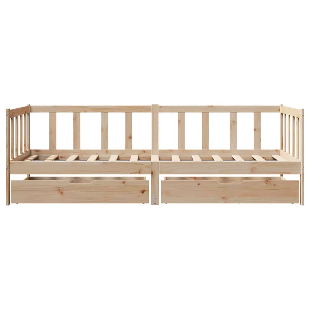 Daybed with Drawers without Mattress 80x200 cm Solid Wood