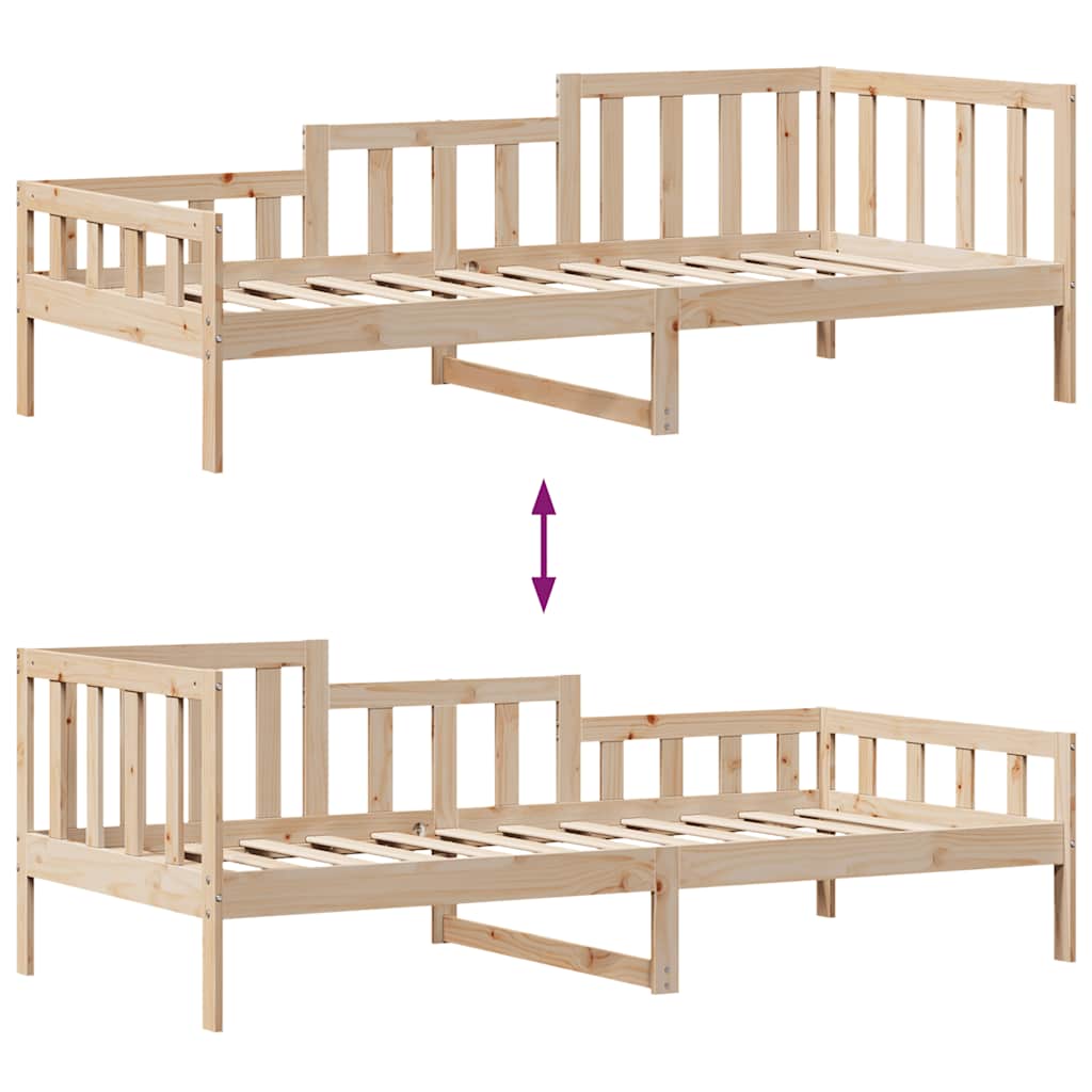 Daybed with Drawers without Mattress 80x200 cm Solid Wood