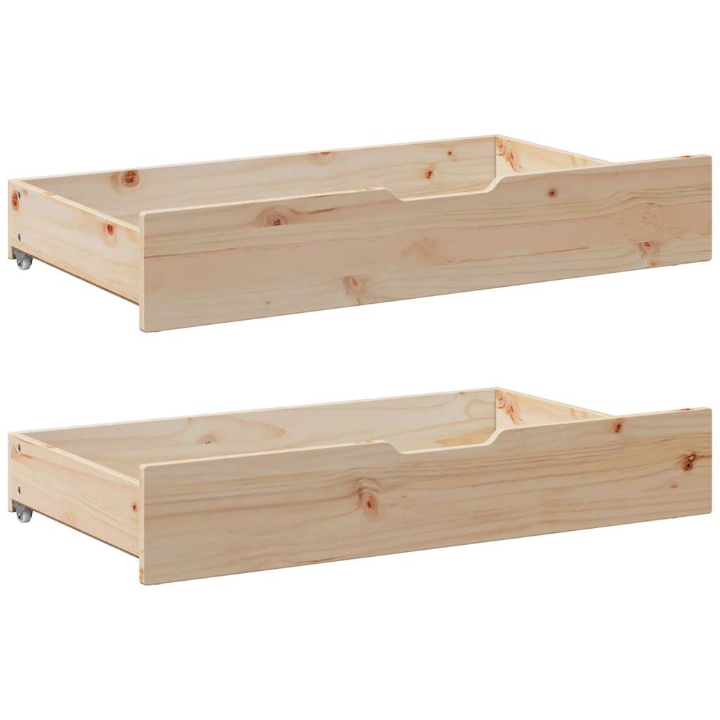 Daybed with Drawers without Mattress 90x200 cm Solid Wood