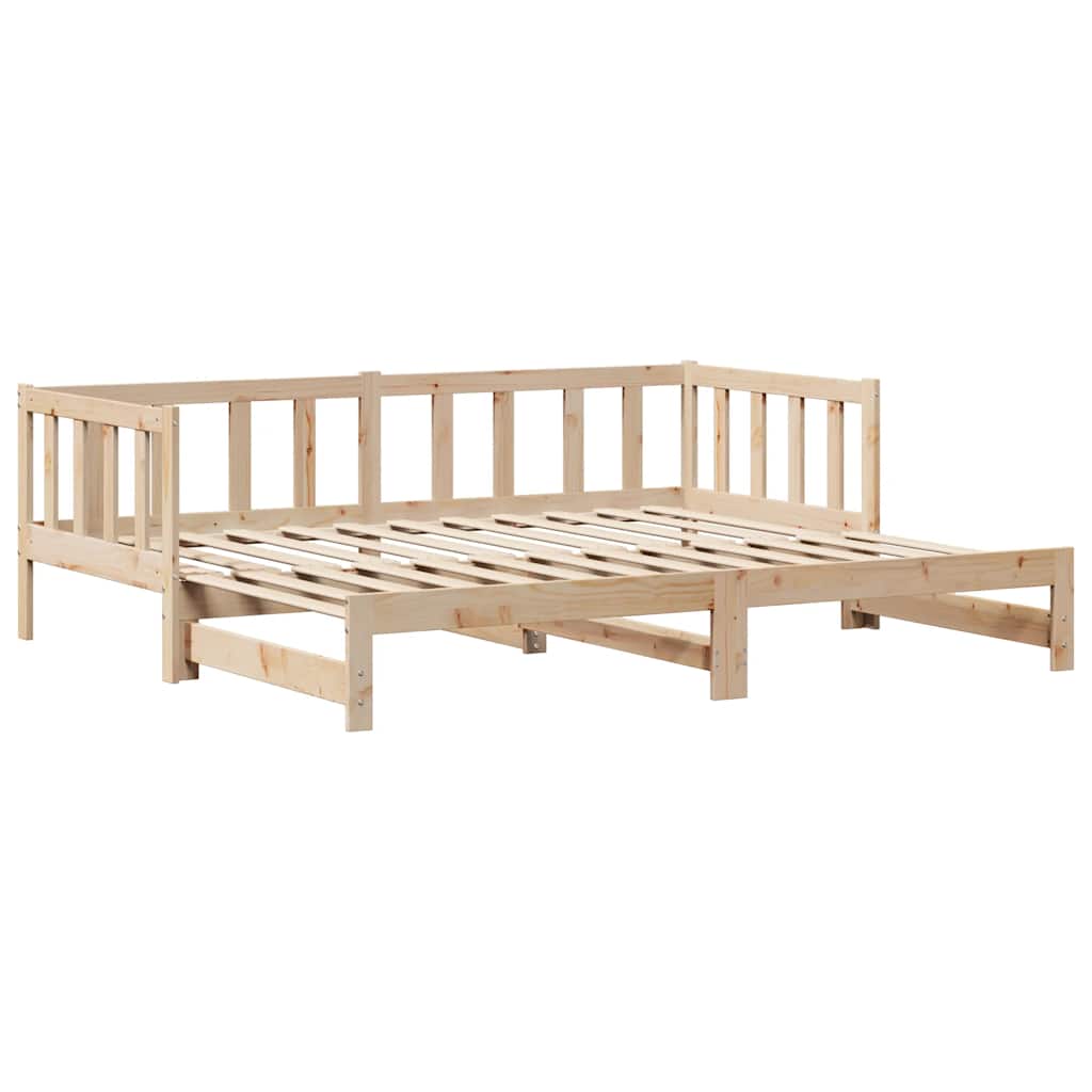Daybed with Trundle and Drawers without Mattress 90x190 cm Single