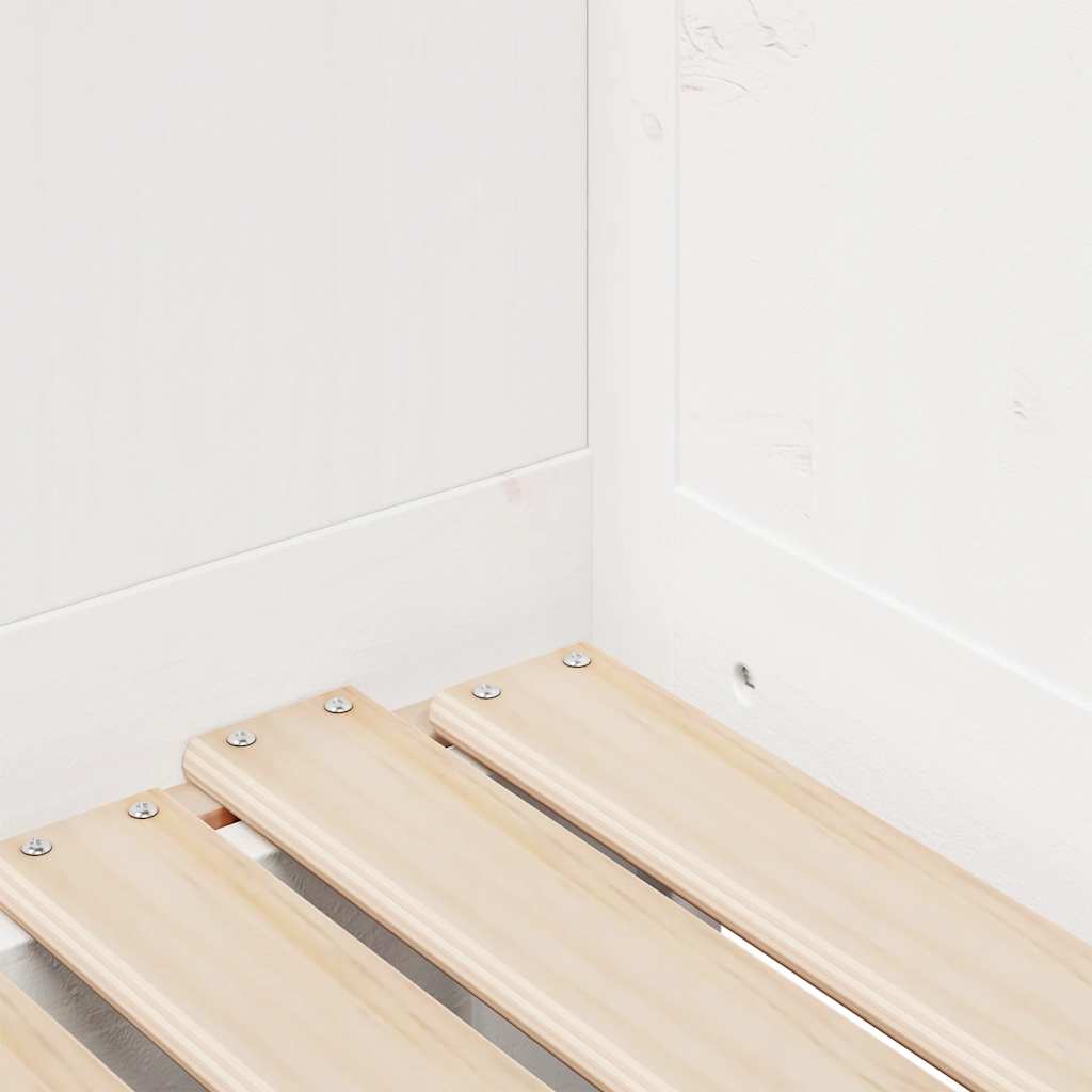 Daybed with Trundle and Drawers without Mattress White 90x200 cm