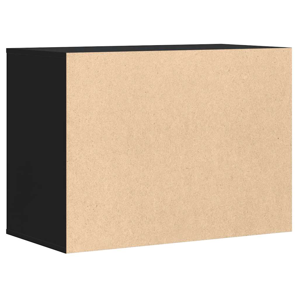 Corner Chest of Drawers Black 80x41x58 cm Engineered Wood