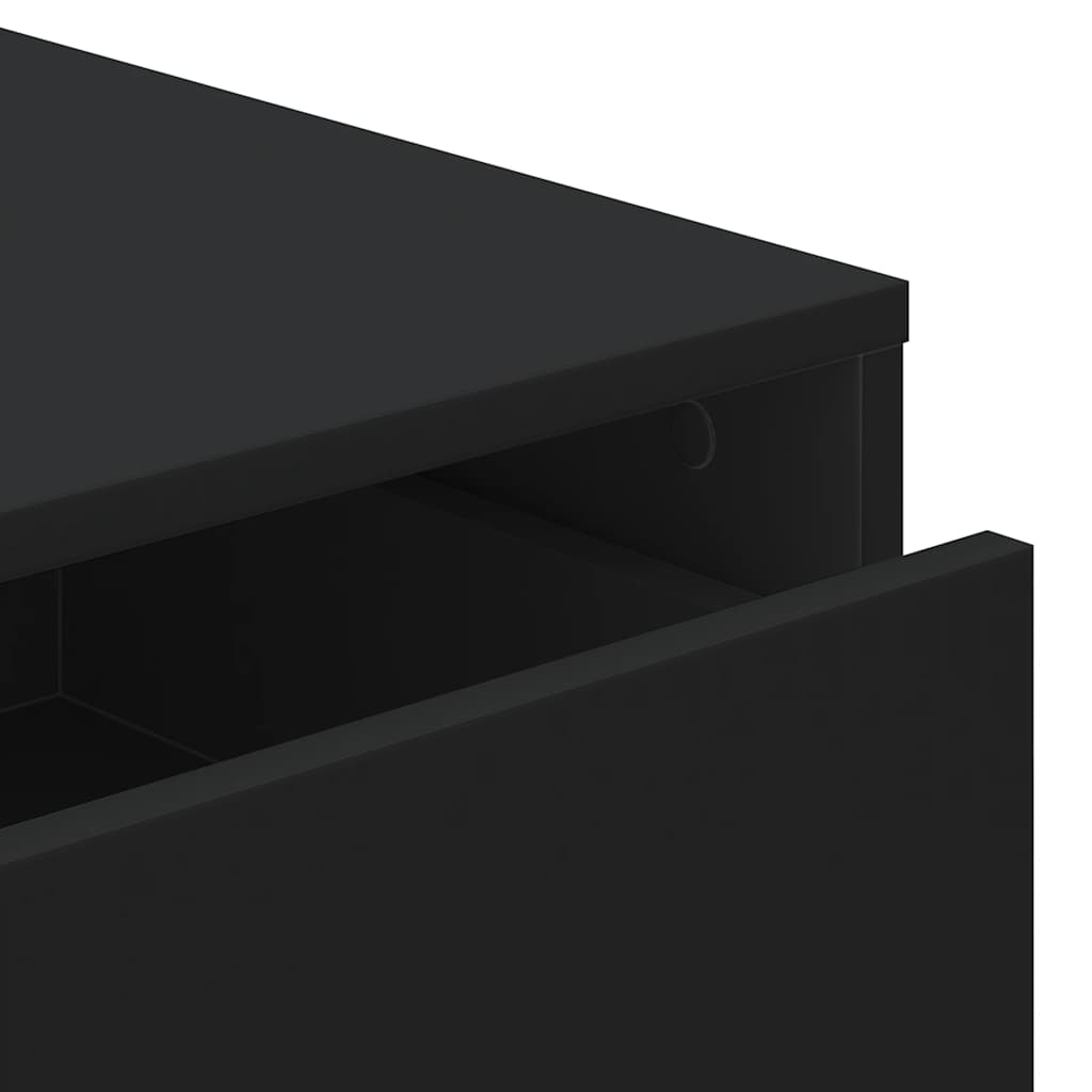 Corner Chest of Drawers Black 80x41x58 cm Engineered Wood