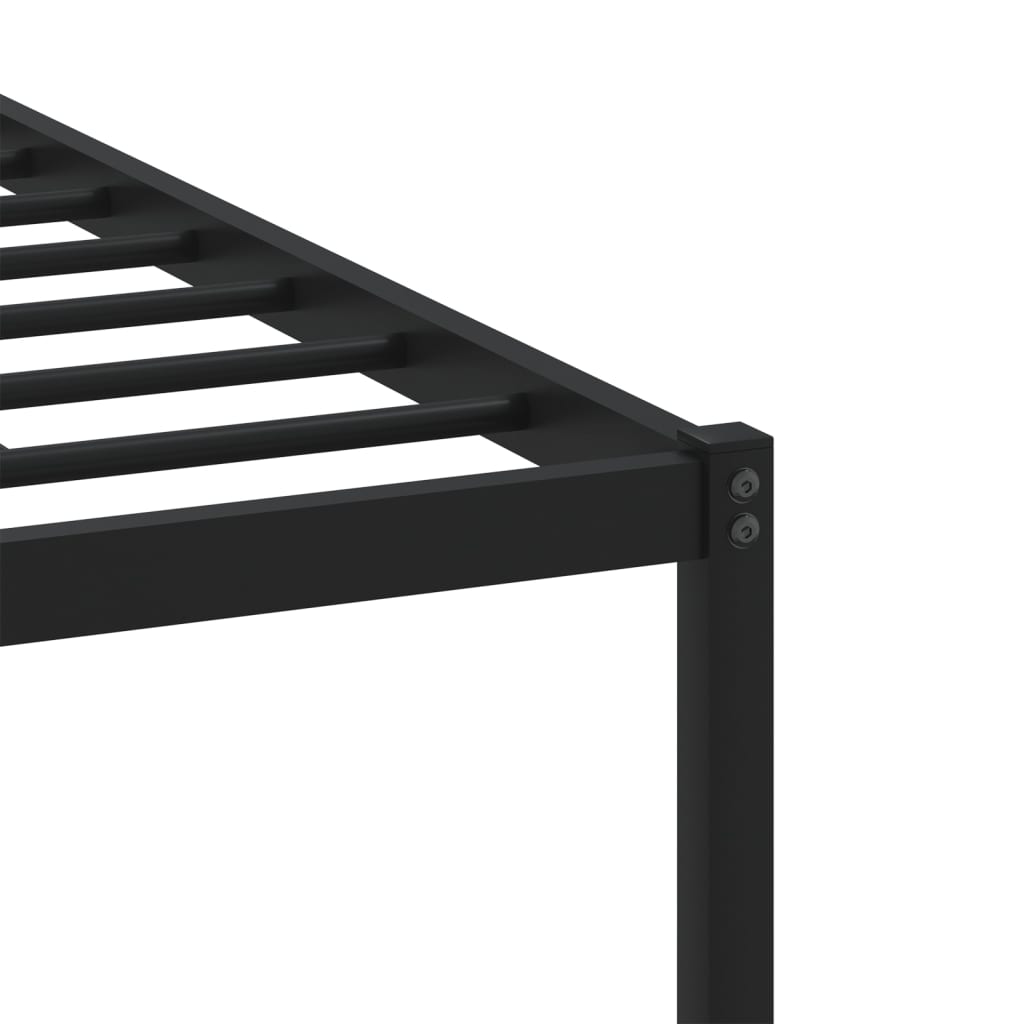 Metal Bed Frame without Mattress Smoked Oak 90x190 cm Single