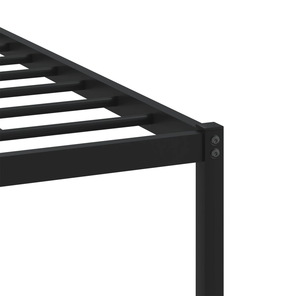 Metal Bed Frame without Mattress Sonoma Oak 90x200 cm