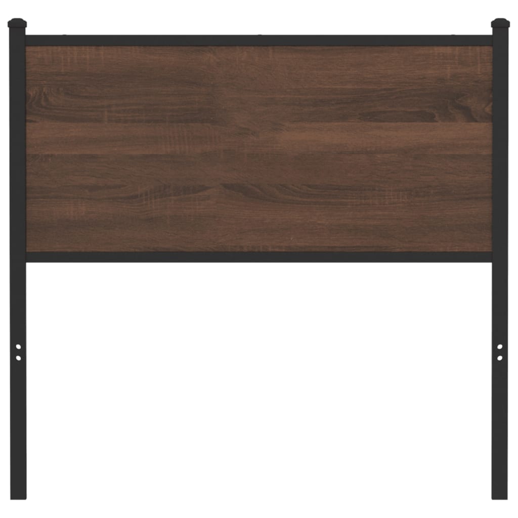 Headboard Brown Oak 90 cm Engineered Wood and Steel