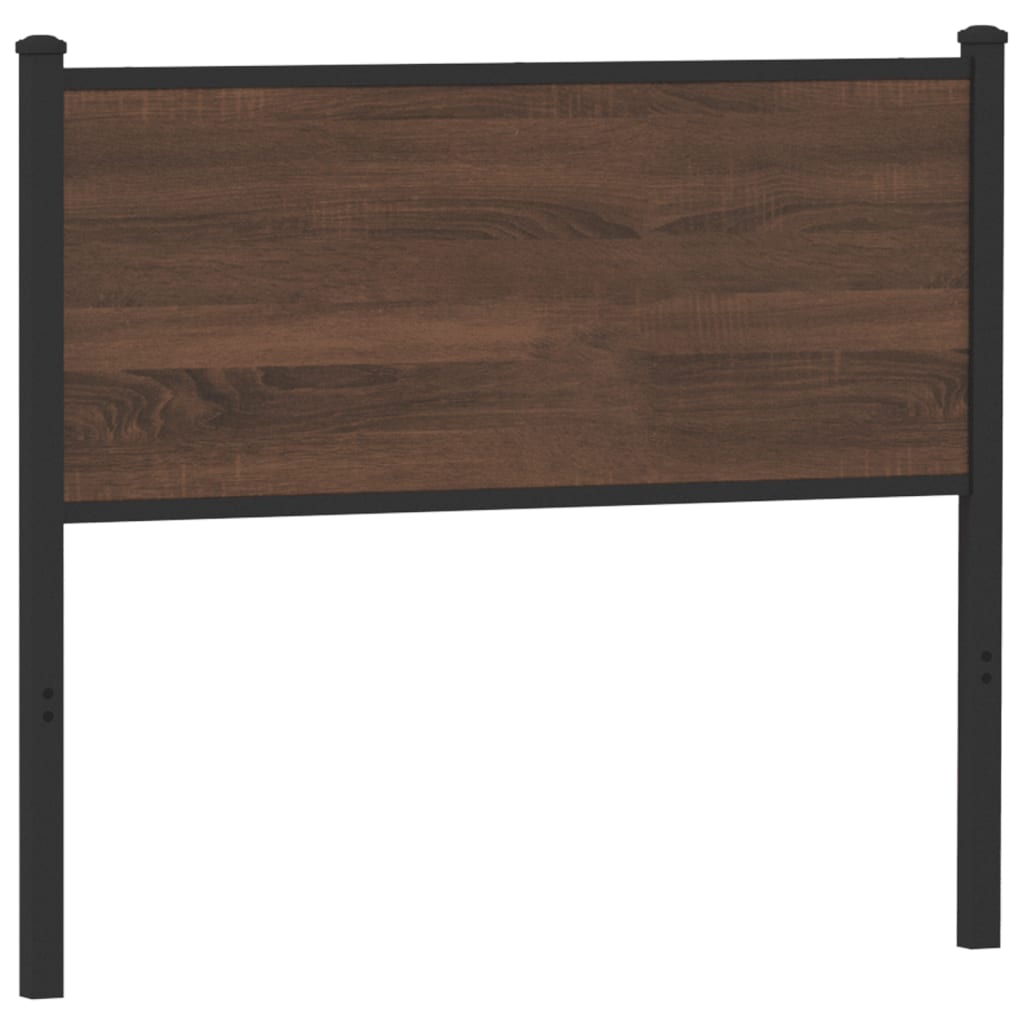 Headboard Brown Oak 100 cm Engineered Wood and Steel