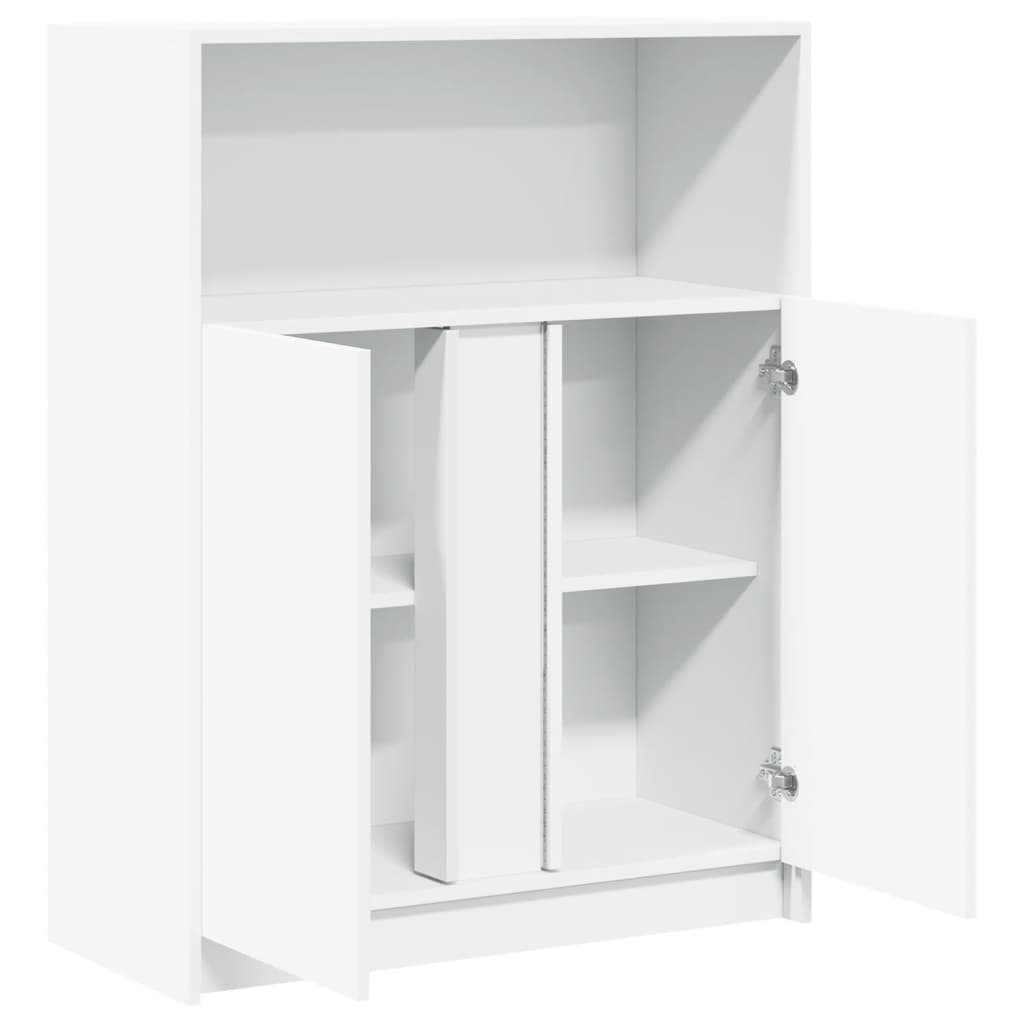 Modern Wooden Sideboard Storage Cabinet Unit With 2 Doors & LED Lights Wood