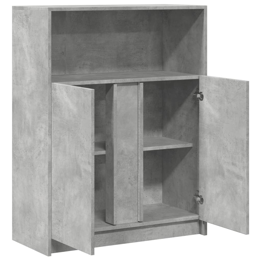 Modern Wooden Sideboard Storage Cabinet Unit With 2 Doors & LED Lights Wood