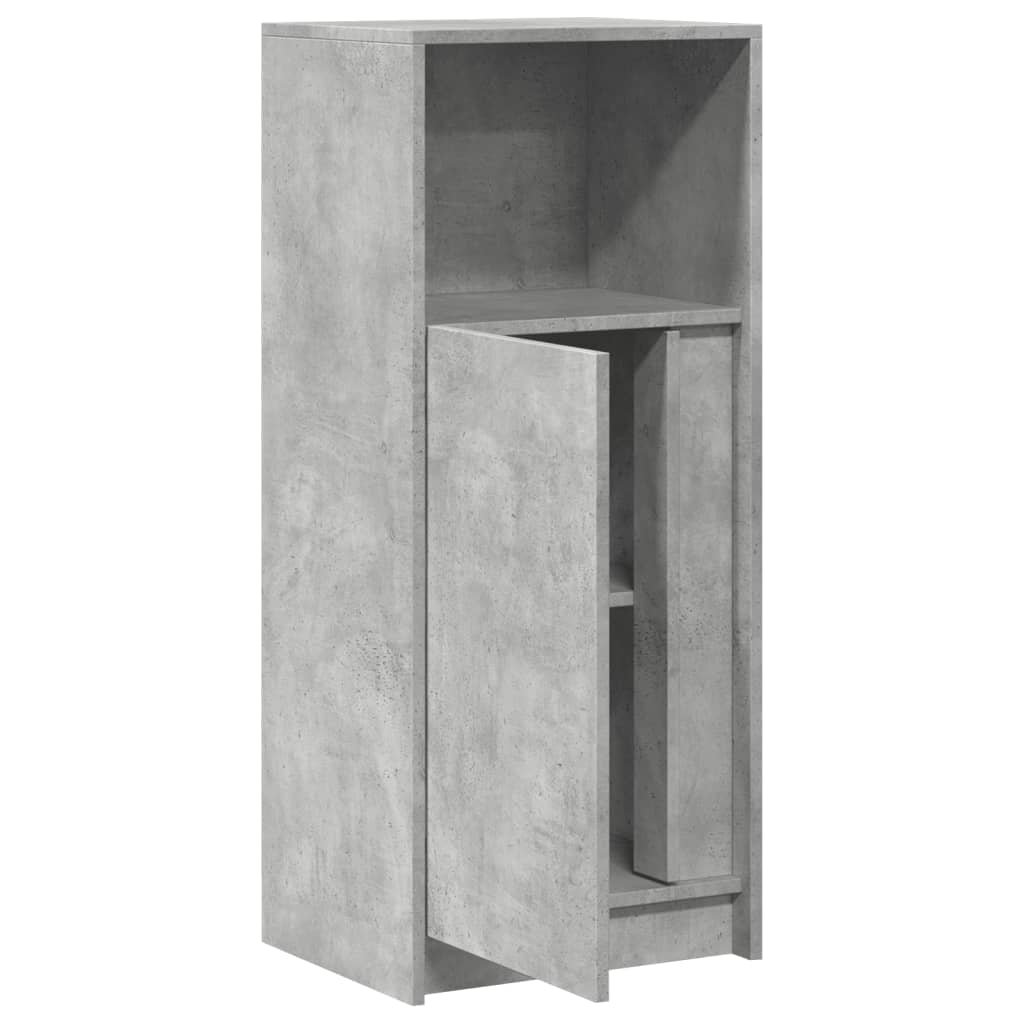 Sideboard with LED Concrete Grey 42.5x34x100 cm Engineered Wood