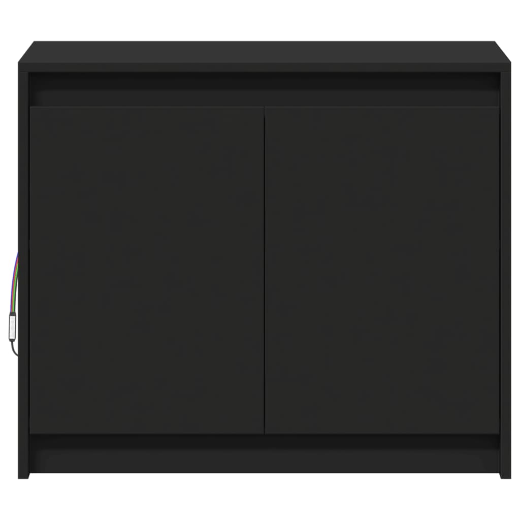 Modern Wooden 2 Door Home Sideboard Storage Cabinet Unit With LED Lights