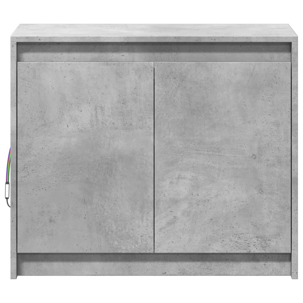 Modern Wooden 2 Door Home Sideboard Storage Cabinet Unit With LED Lights
