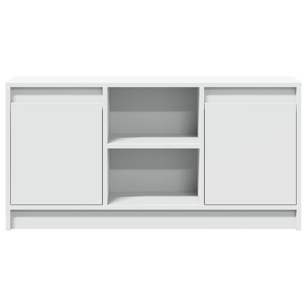 Modern Wooden 40 Inch TV Tele Stand Unit Cabinet With LED Lights & Storage