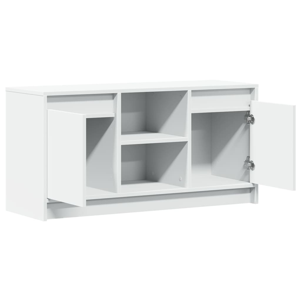 Modern Wooden 40 Inch TV Tele Stand Unit Cabinet With LED Lights & Storage