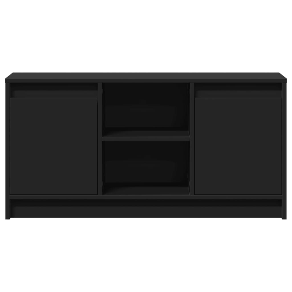 Modern Wooden 40 Inch TV Tele Stand Unit Cabinet With LED Lights & Storage
