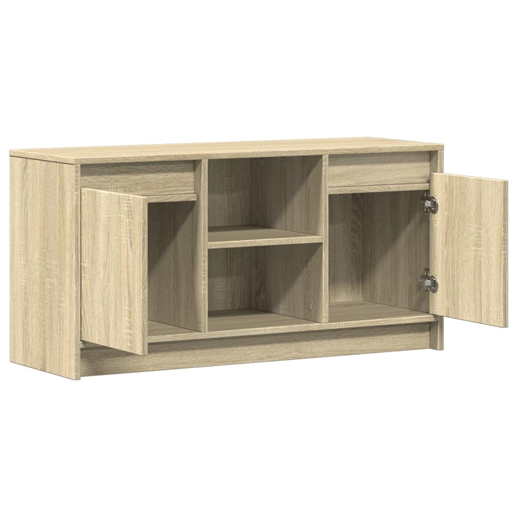 Modern Wooden 40 Inch TV Tele Stand Unit Cabinet With LED Lights & Storage