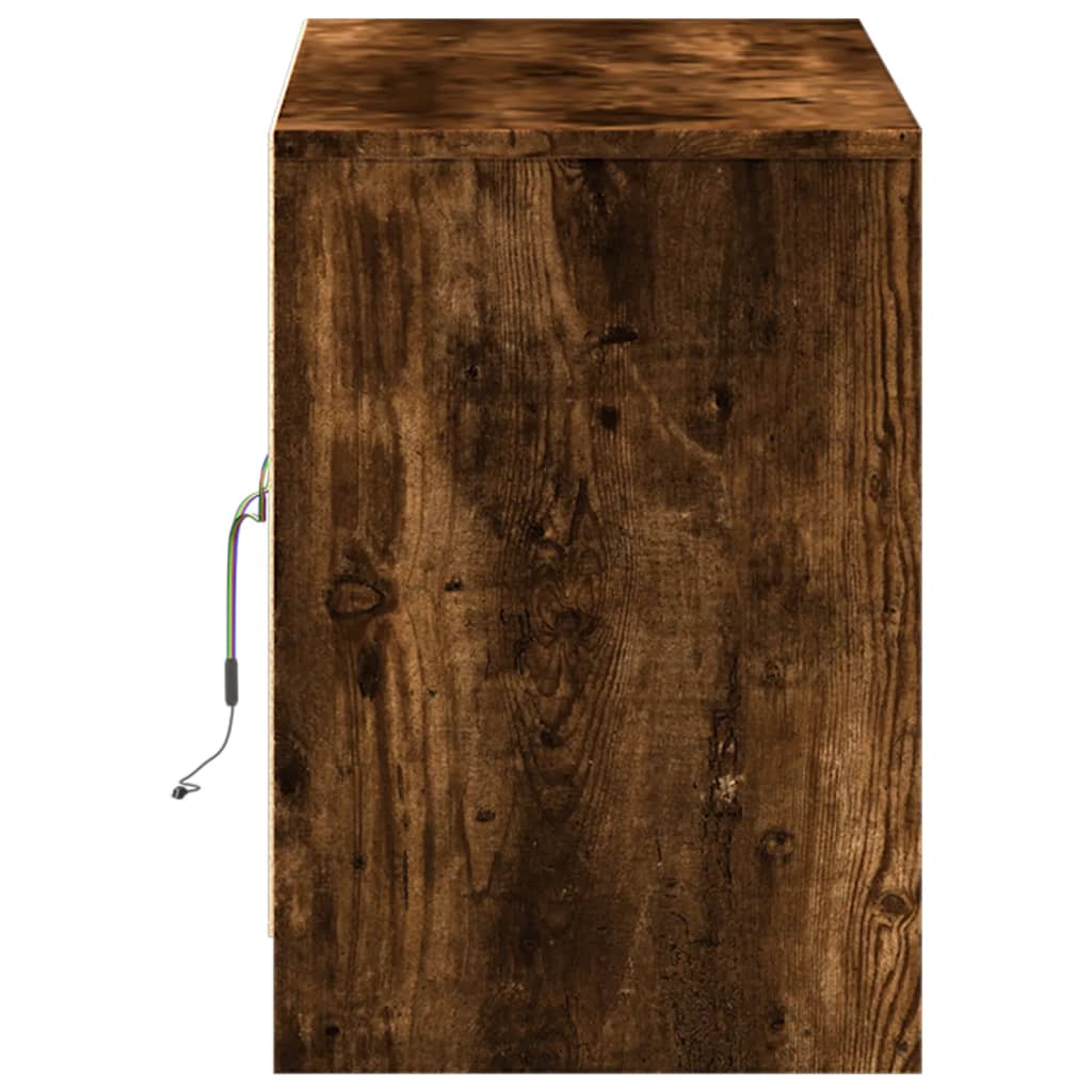 Modern Wooden 40 Inch TV Tele Stand Unit Cabinet With LED Lights & Storage