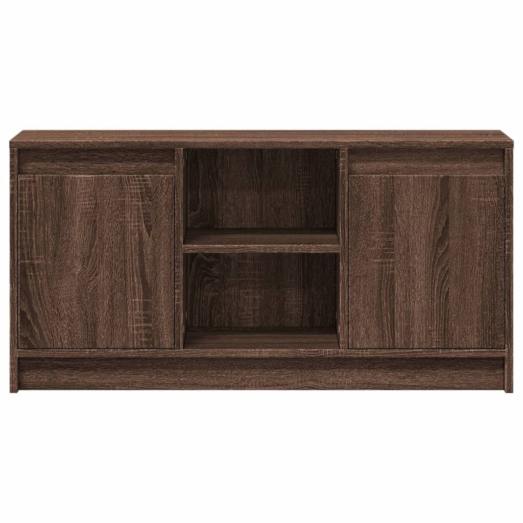 Modern Wooden 40 Inch TV Tele Stand Unit Cabinet With LED Lights & Storage