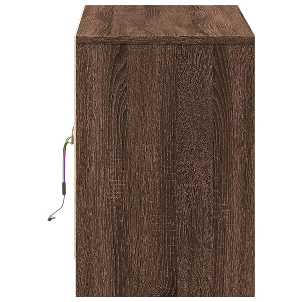 Modern Wooden 40 Inch TV Tele Stand Unit Cabinet With LED Lights & Storage