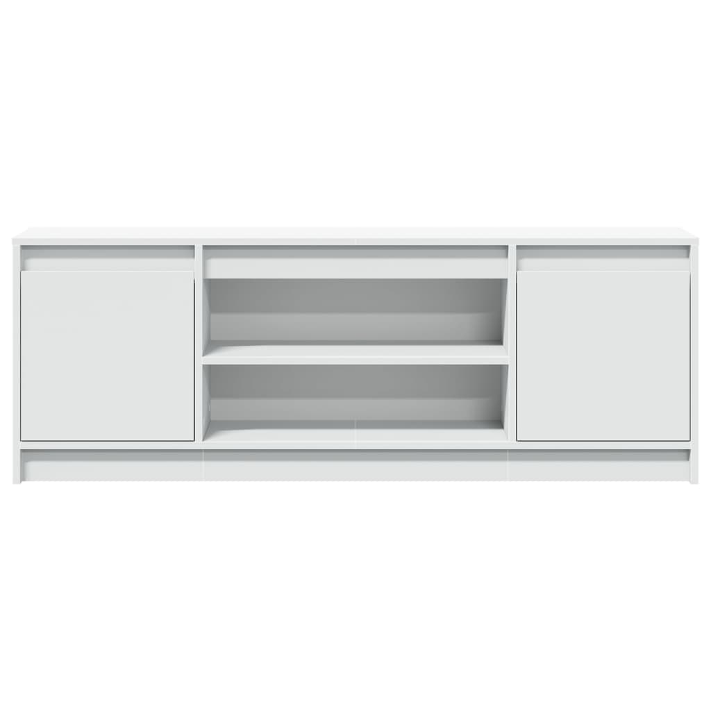 Modern Wooden 55 Inch TV Tele Stand Unit Cabinet With LED Lights & Storage