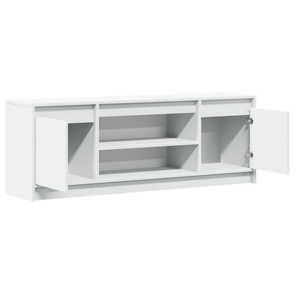 Modern Wooden 55 Inch TV Tele Stand Unit Cabinet With LED Lights & Storage