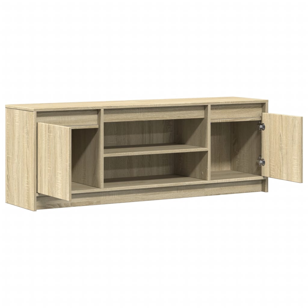 Modern Wooden 55 Inch TV Tele Stand Unit Cabinet With LED Lights & Storage
