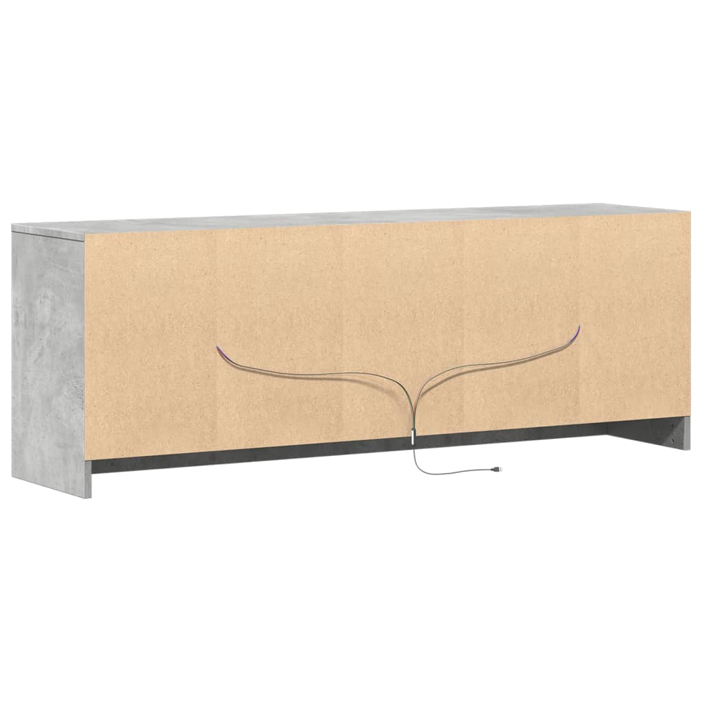 Modern Wooden 55 Inch TV Tele Stand Unit Cabinet With LED Lights & Storage