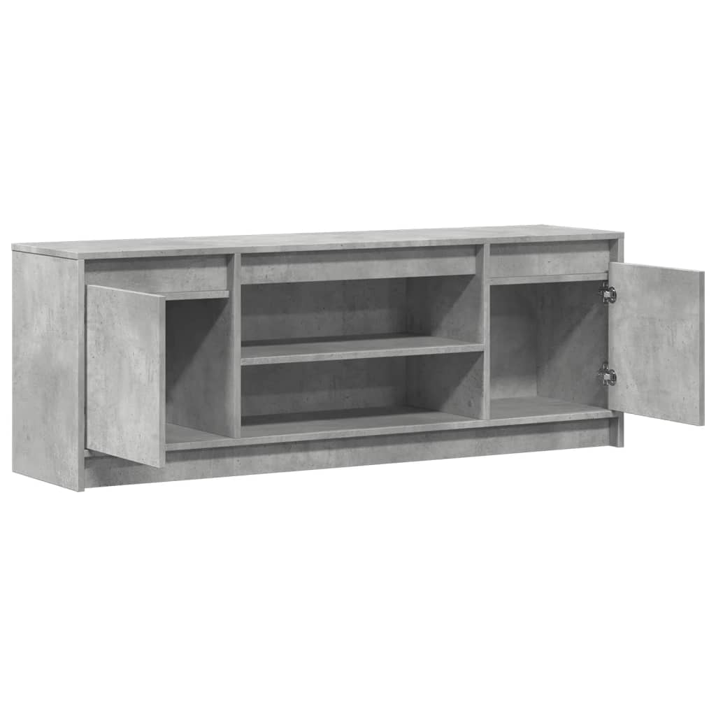 Modern Wooden 55 Inch TV Tele Stand Unit Cabinet With LED Lights & Storage