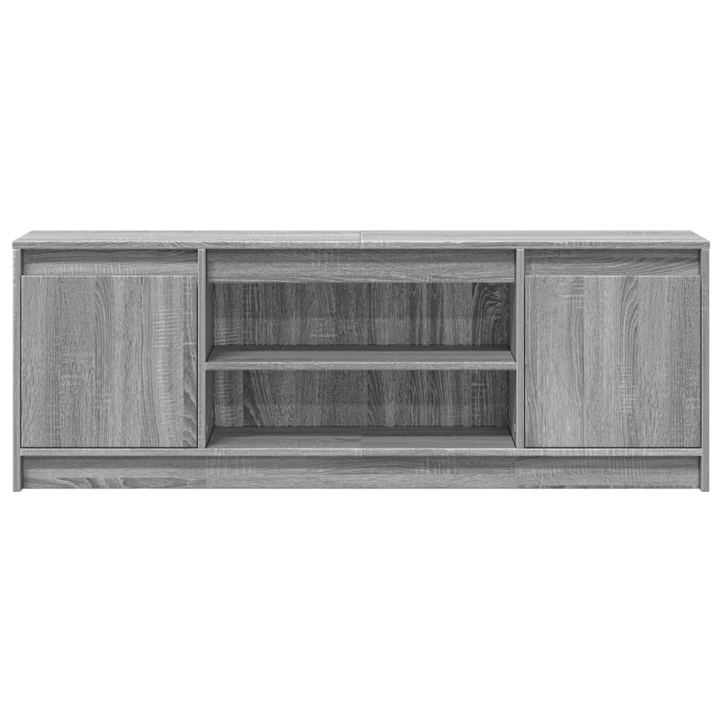 Modern Wooden 55 Inch TV Tele Stand Unit Cabinet With LED Lights & Storage