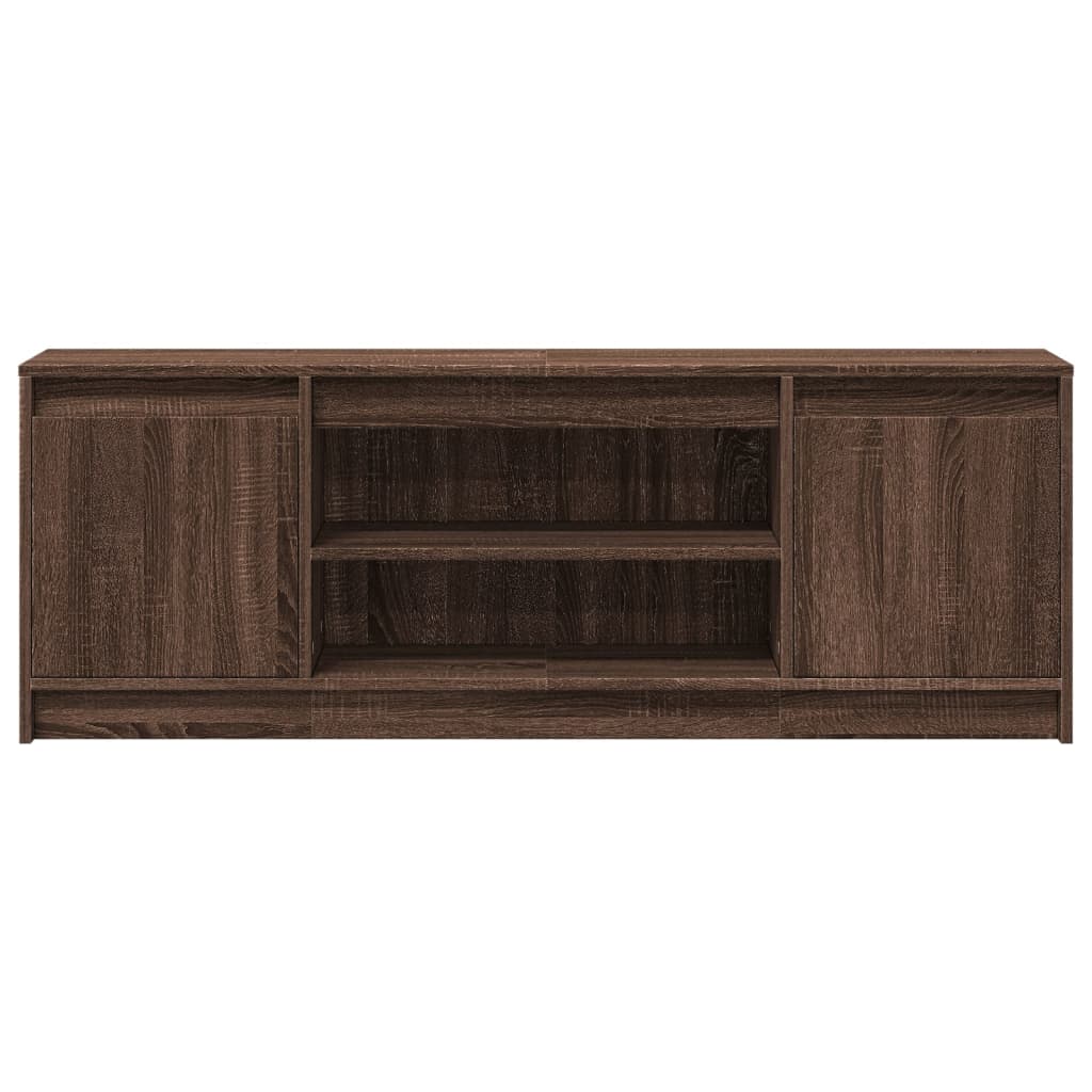 Modern Wooden 55 Inch TV Tele Stand Unit Cabinet With LED Lights & Storage