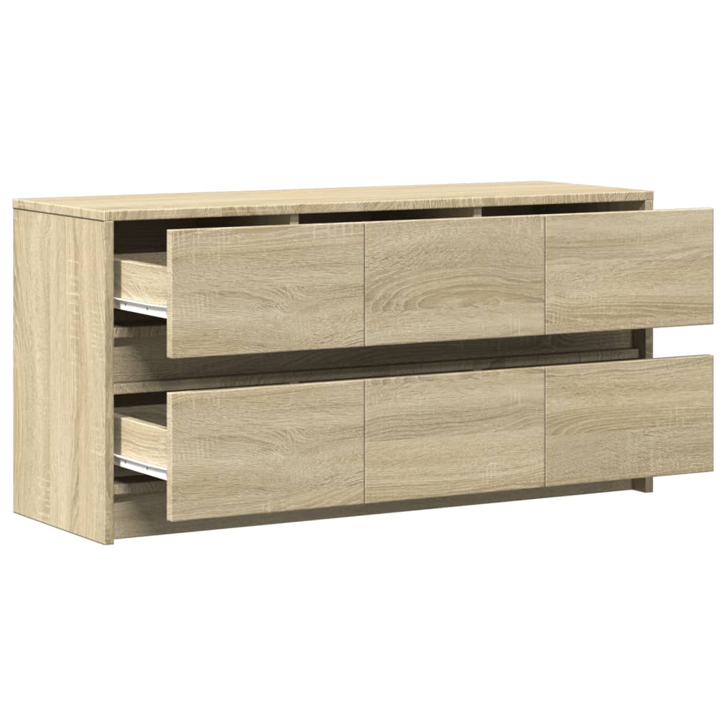 TV Cabinet with LED Sonoma Oak 100x34x50 cm Engineered Wood