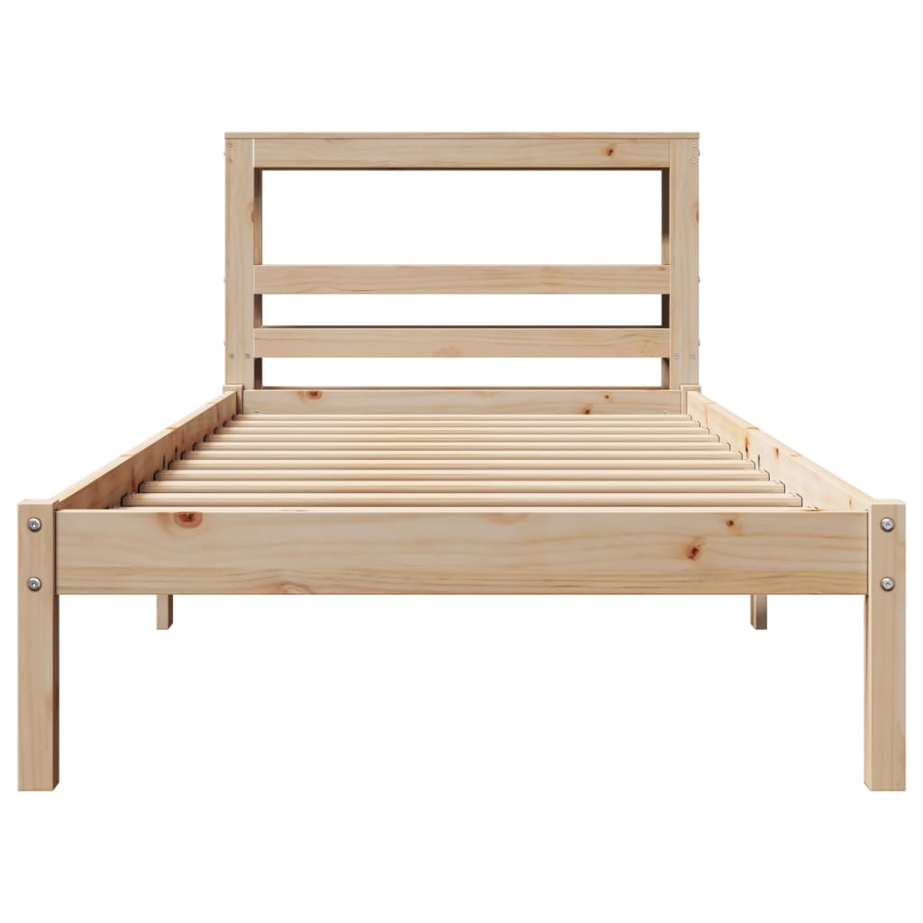 Bed Frame without Mattress 100x200 cm Solid Wood Pine