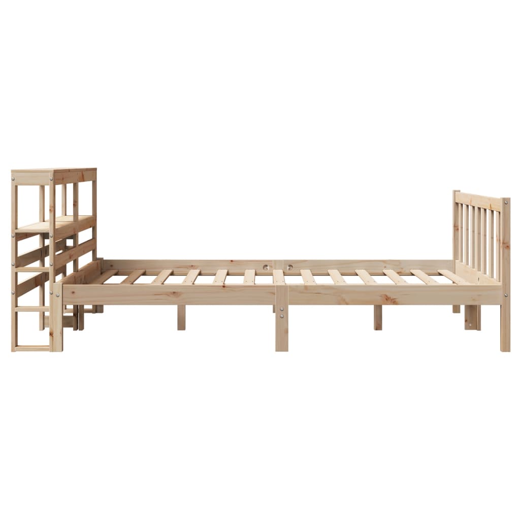 Bed Frame without Mattress 140x190 cm Solid Wood Pine