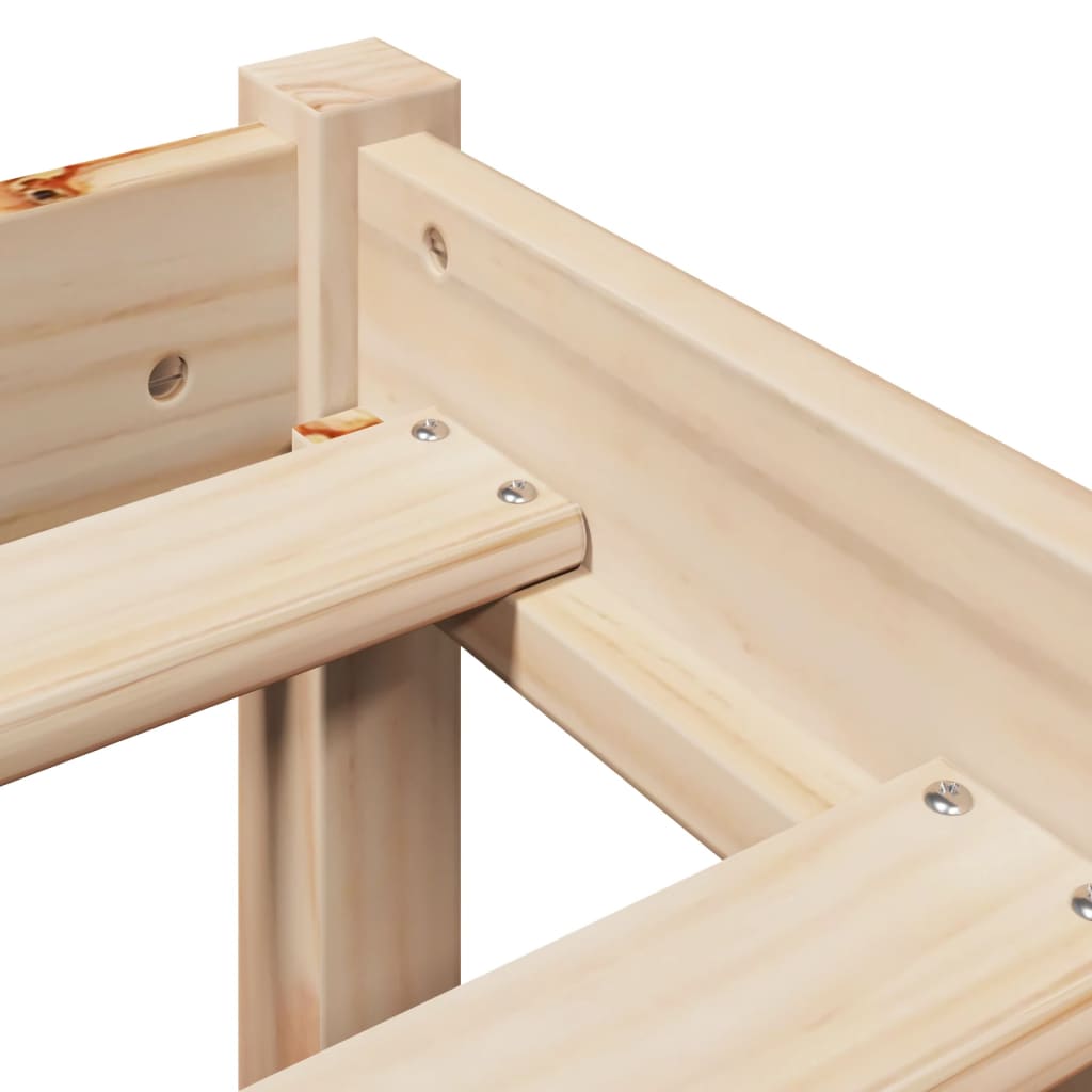 Bed Frame without Mattress 140x190 cm Solid Wood Pine